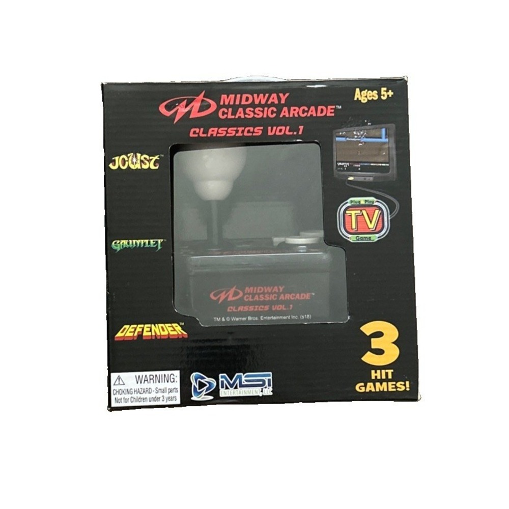 Midway Classic Arcade Plug & Play TV 3 Game Joust Defender Gauntlet 2 Vol 1 New